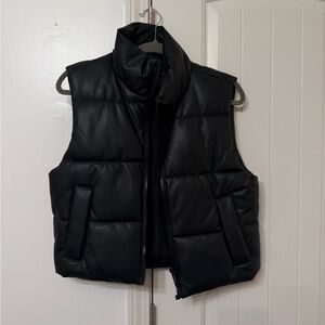 Zara Black Puffer Vest